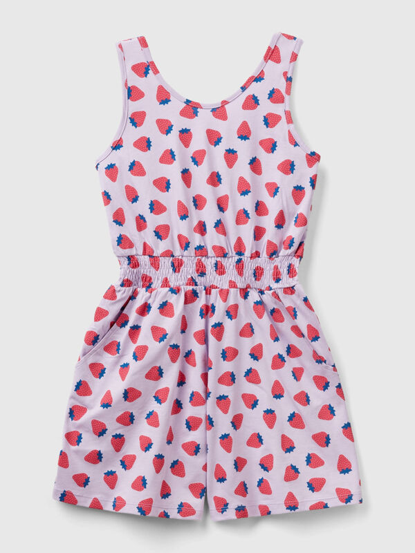 Short onesie with strawberry pattern Junior Girl