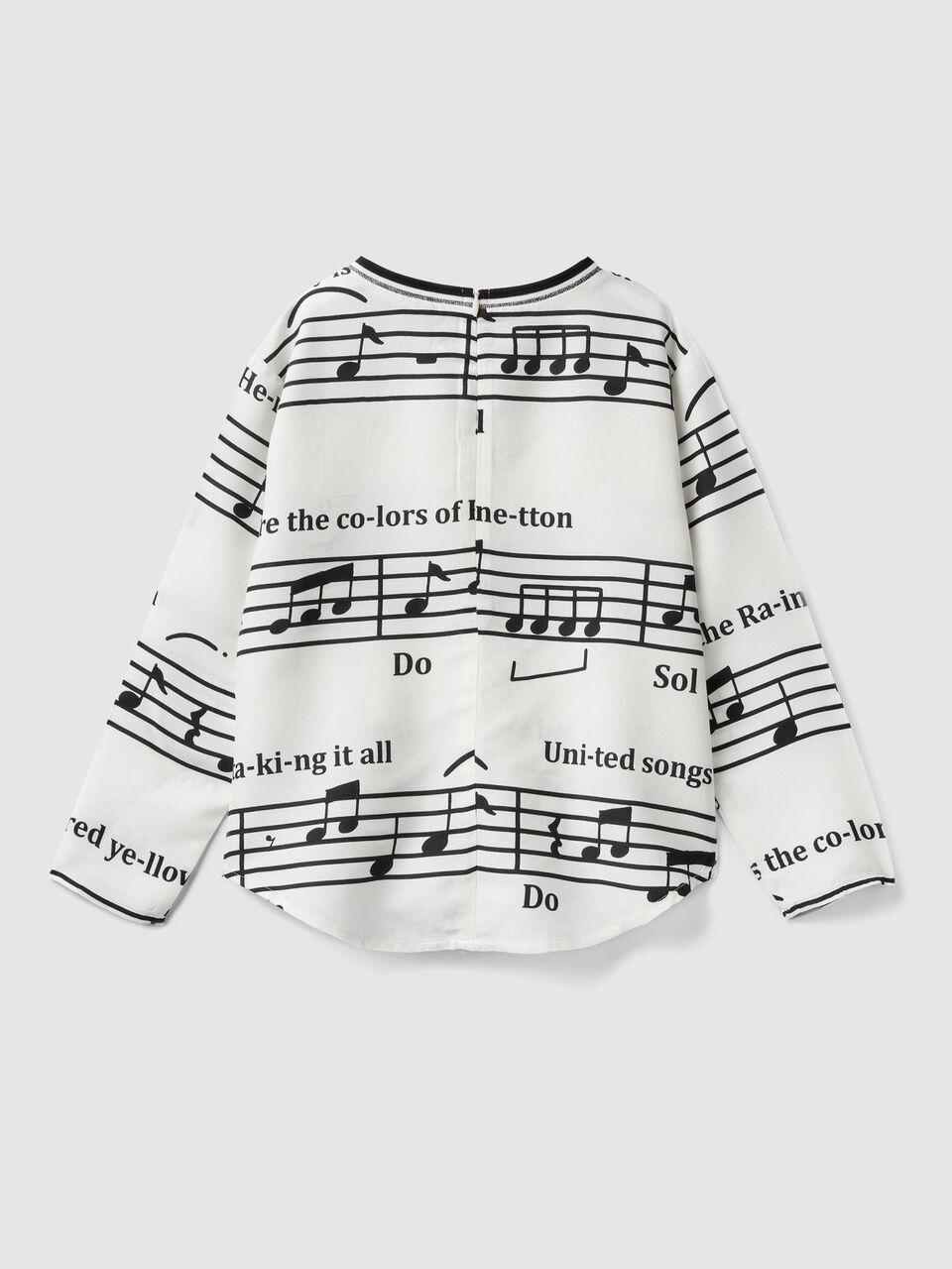 Blouse with musical note print image number 2