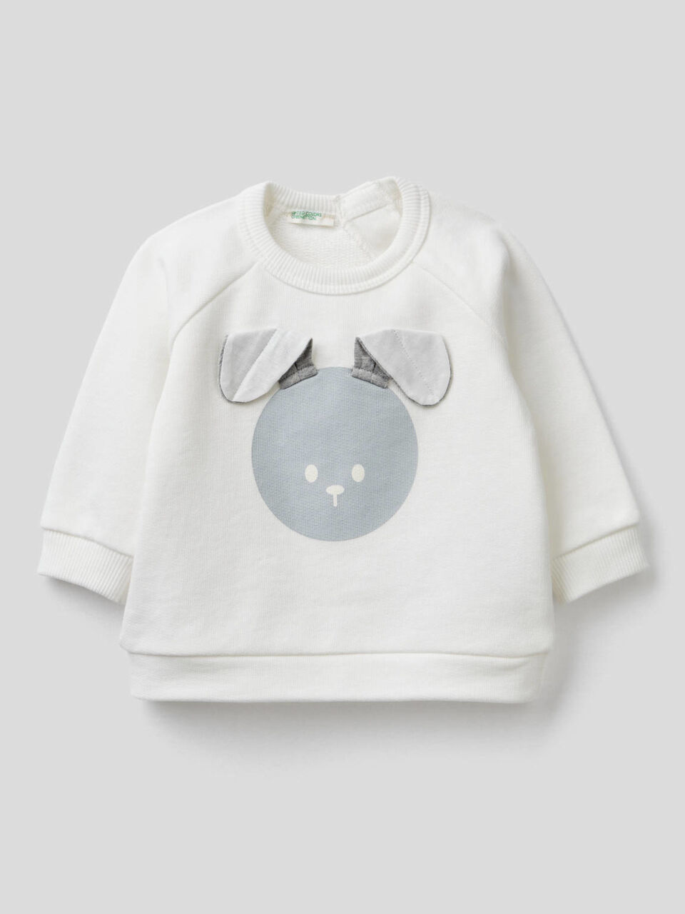 Organic cotton sweatshirt with animal print image number 1