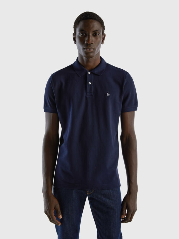 Dark blue regular fit polo Men