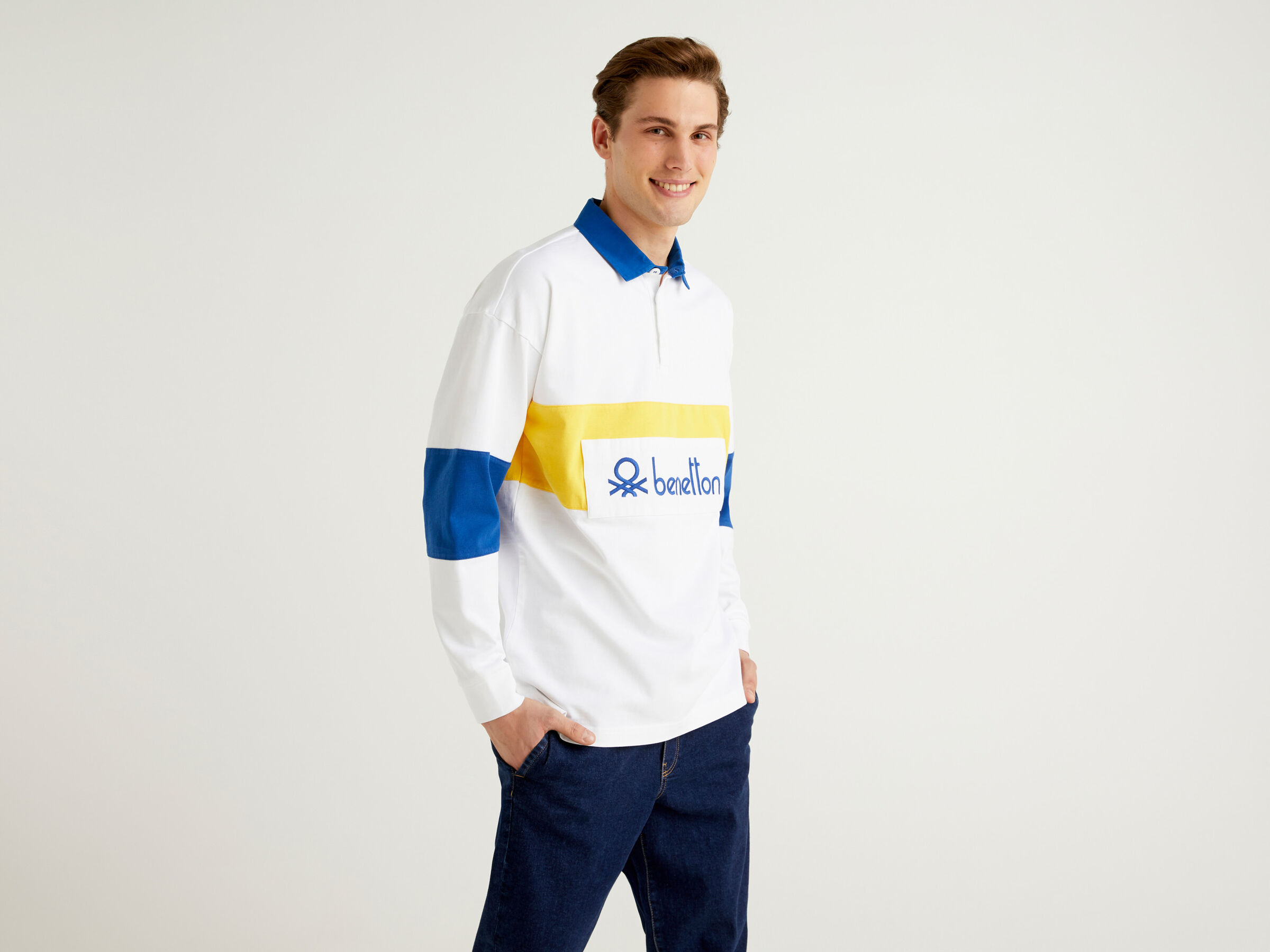Rugby polo in organic cotton image number 4