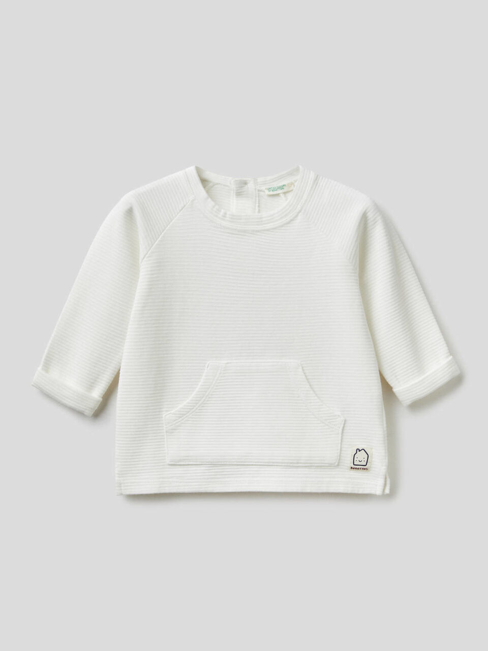 Sweatshirt in stretch organic cotton image number 1