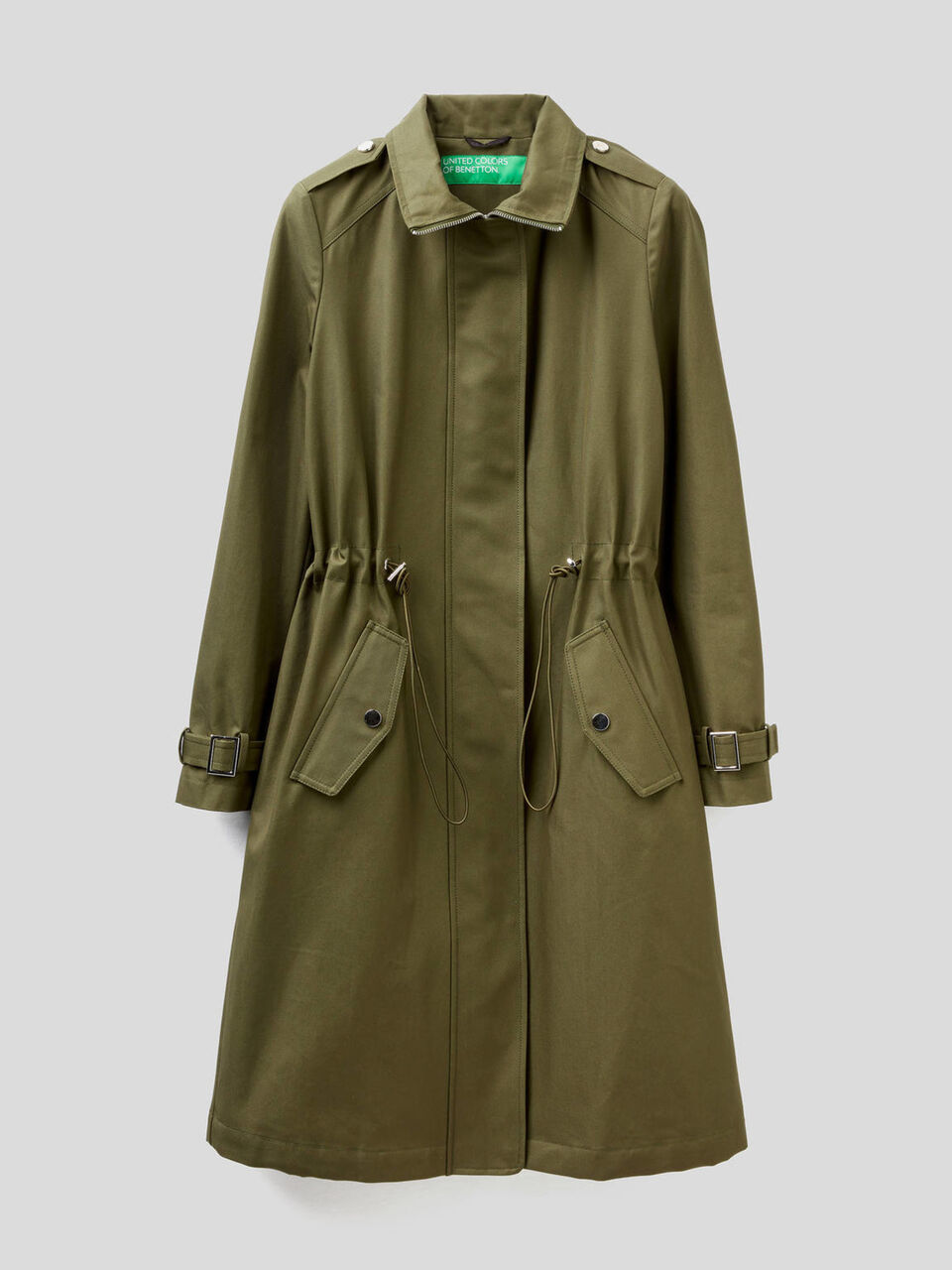 Duster coat with drawstring Women image number 1