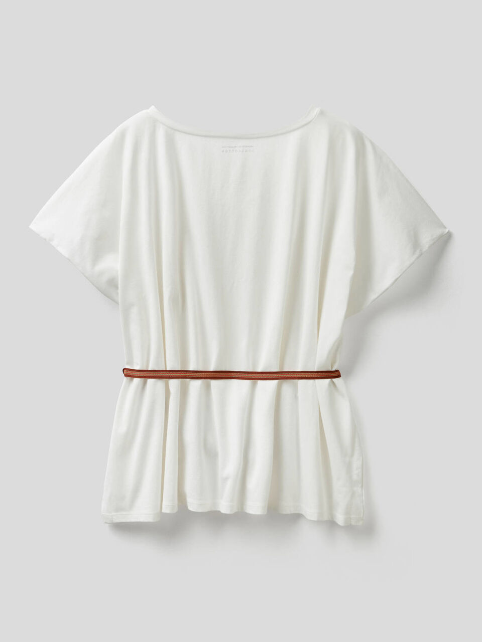T-shirt with lurex belt image number 2