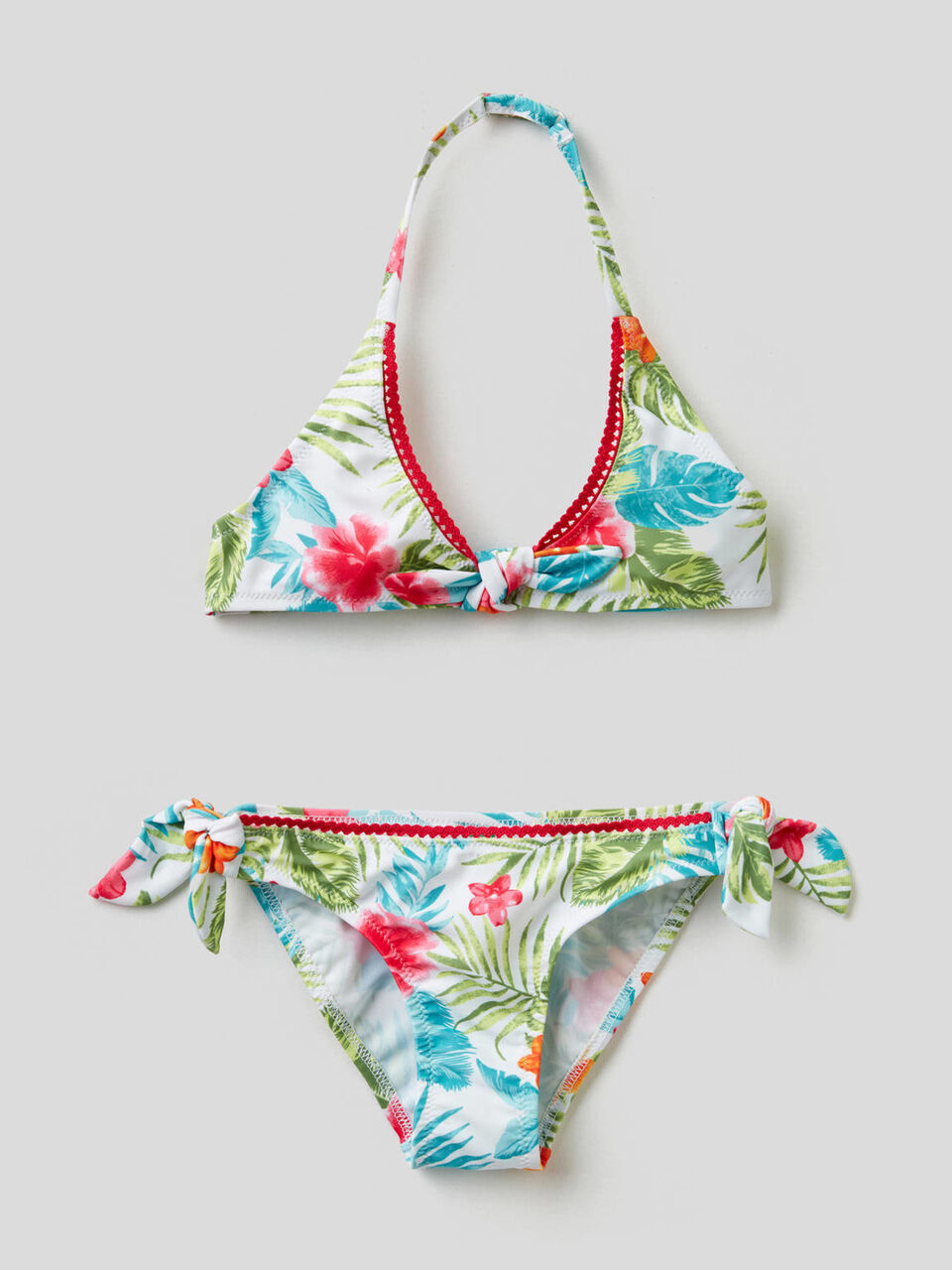 Tropical print bikini image number 1