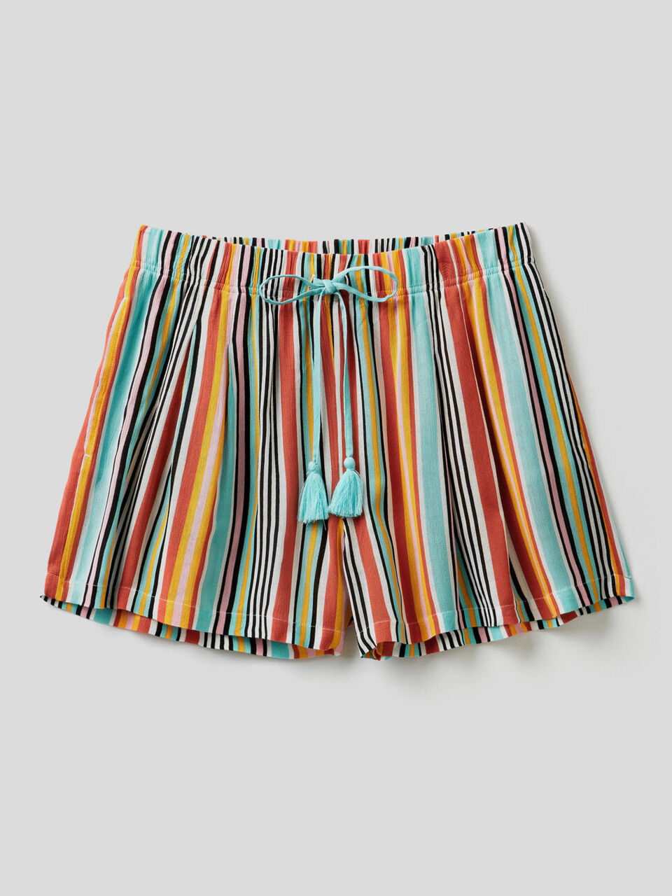 Multicolor striped shorts image number 1
