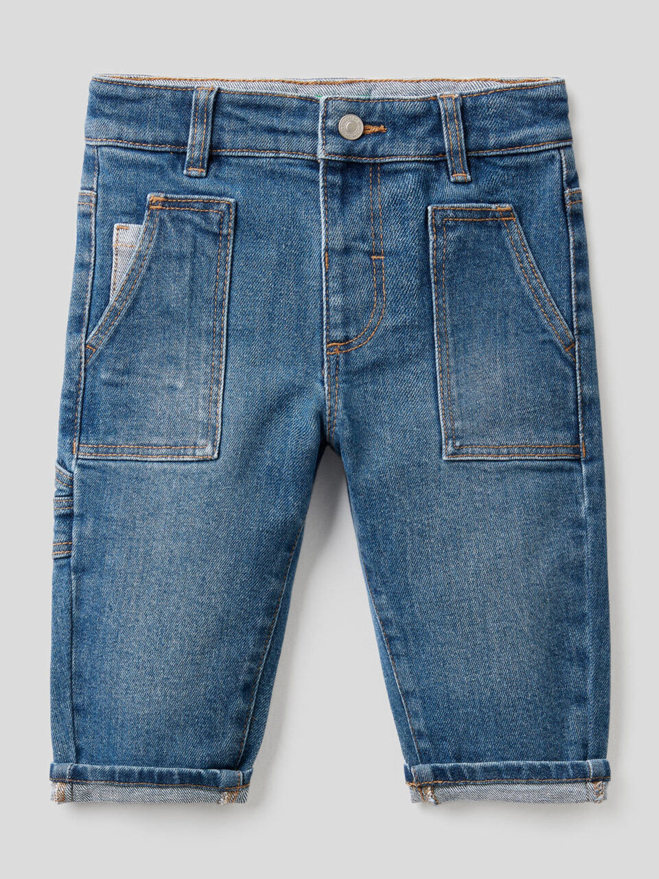 Jeans with pockets in stretch cotton image number 1