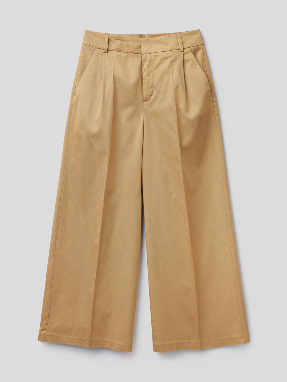 Wide leg trousers with pleats image number 1