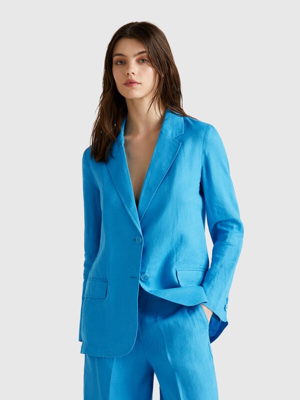 Blazer in pure linen Women