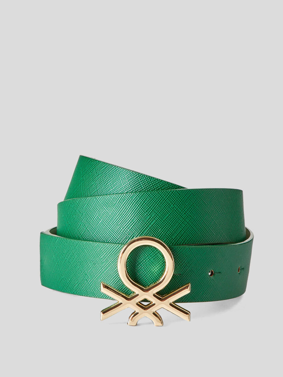 Belt with metal logo image number 1