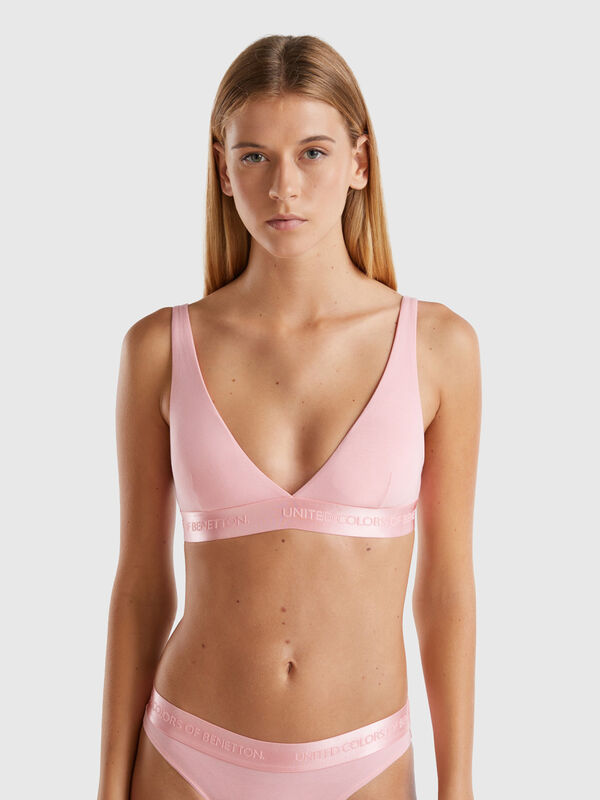 Triangle bra in stretch organic cotton Women