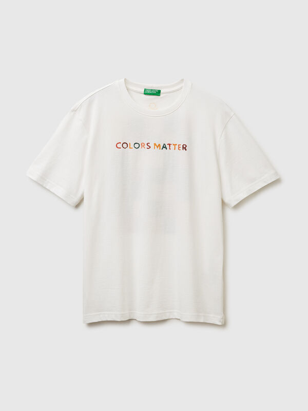 Relaxed fit t-shirt with front and back print Men