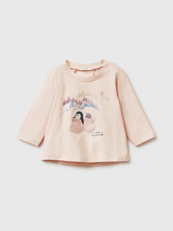 T-shirt with glittery print New Born (0-18 months)