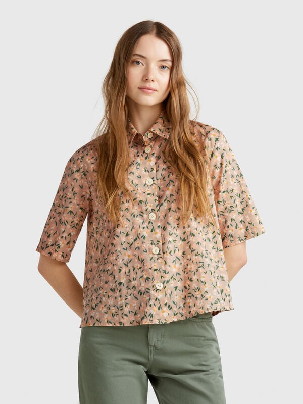 Patterned shirt in lightweight cotton Women