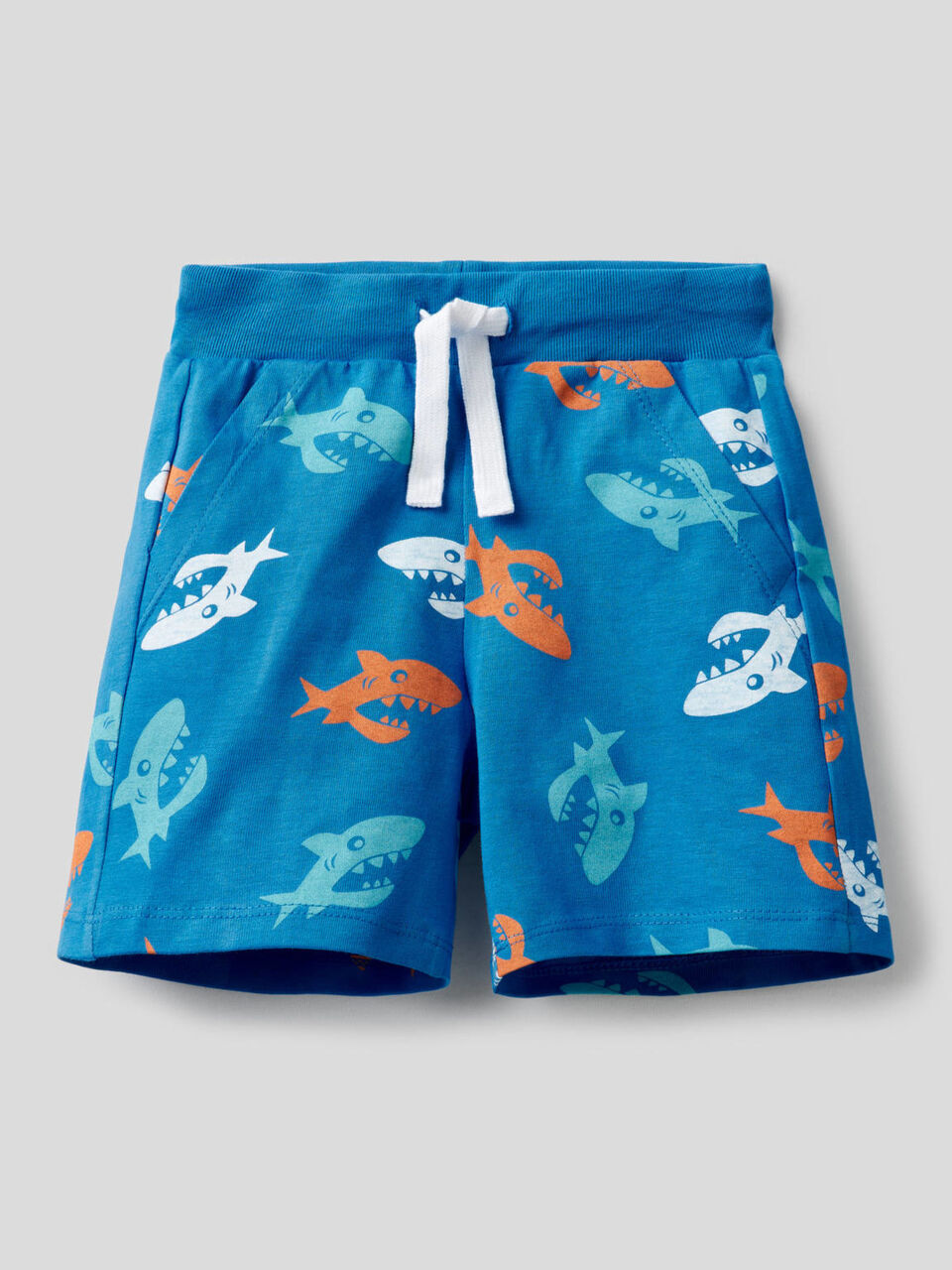 Printed shorts in 100% cotton image number 1