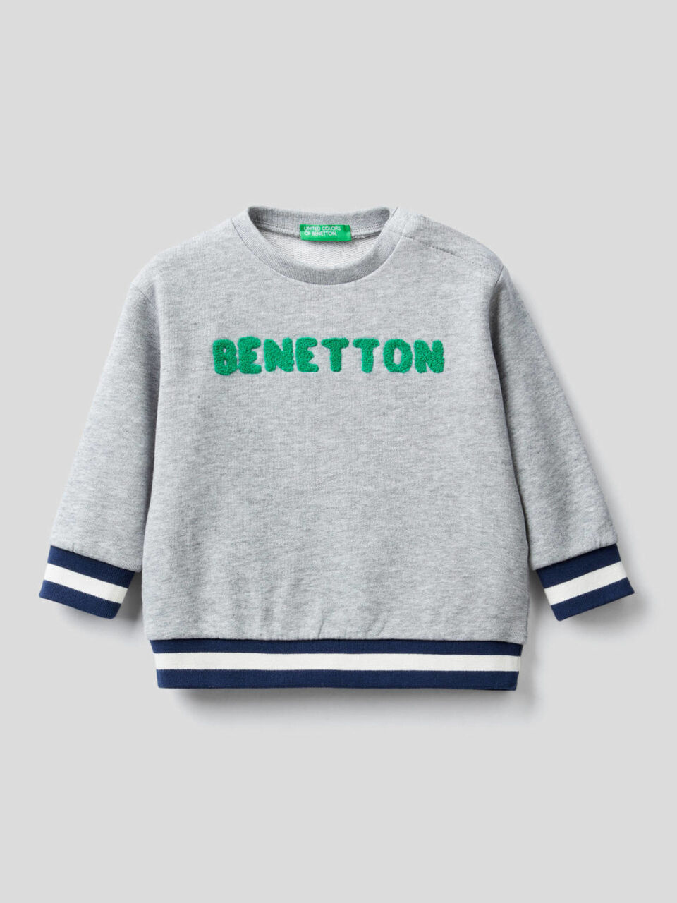 Sweatshirt in pure cotton with embroidered logo image number 1