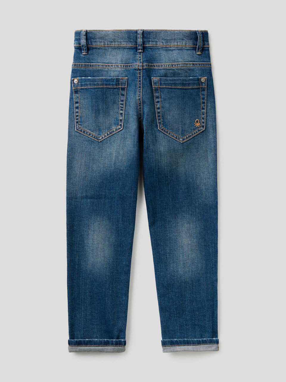 Jeans in stretch cotton with tears image number 2
