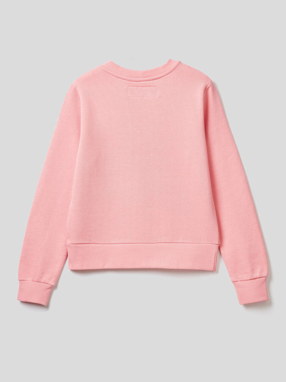 100% cotton sweatshirt with logo print image number 2
