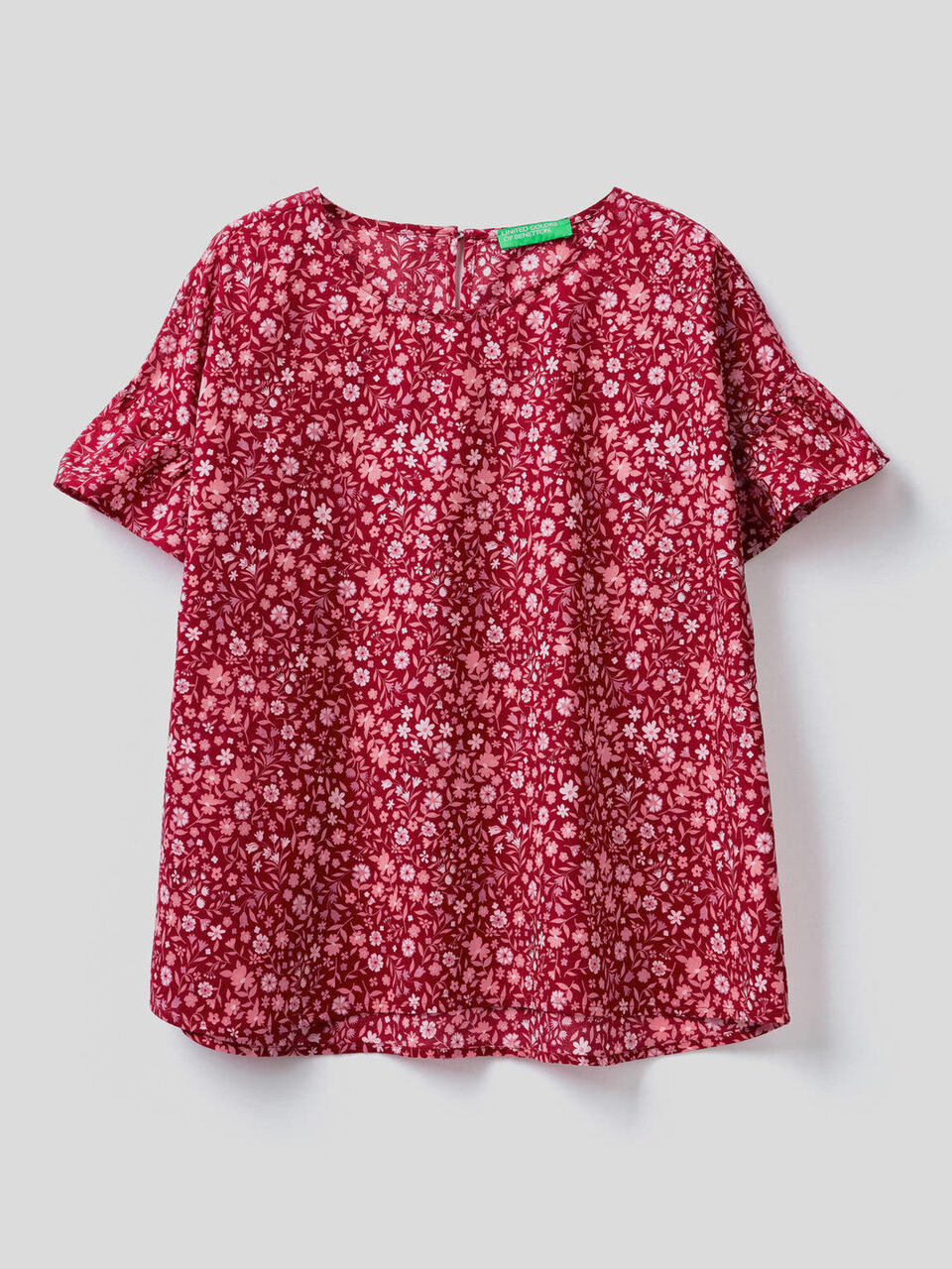 Blouse with frill sleeve image number 1