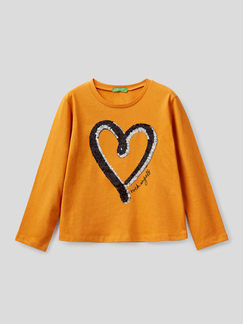 100% cotton t-shirt with sequins image number 1