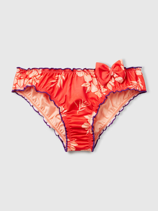 Swim bottoms with floral print Junior Girl