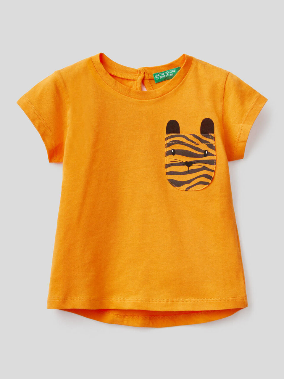 Cotton t-shirt with printed pocket image number 1