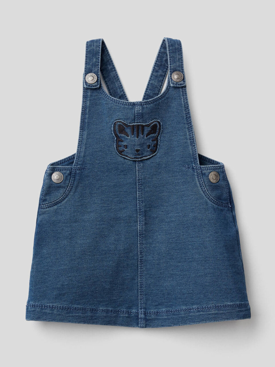 Overall dress in stretch sweat fabric image number 1