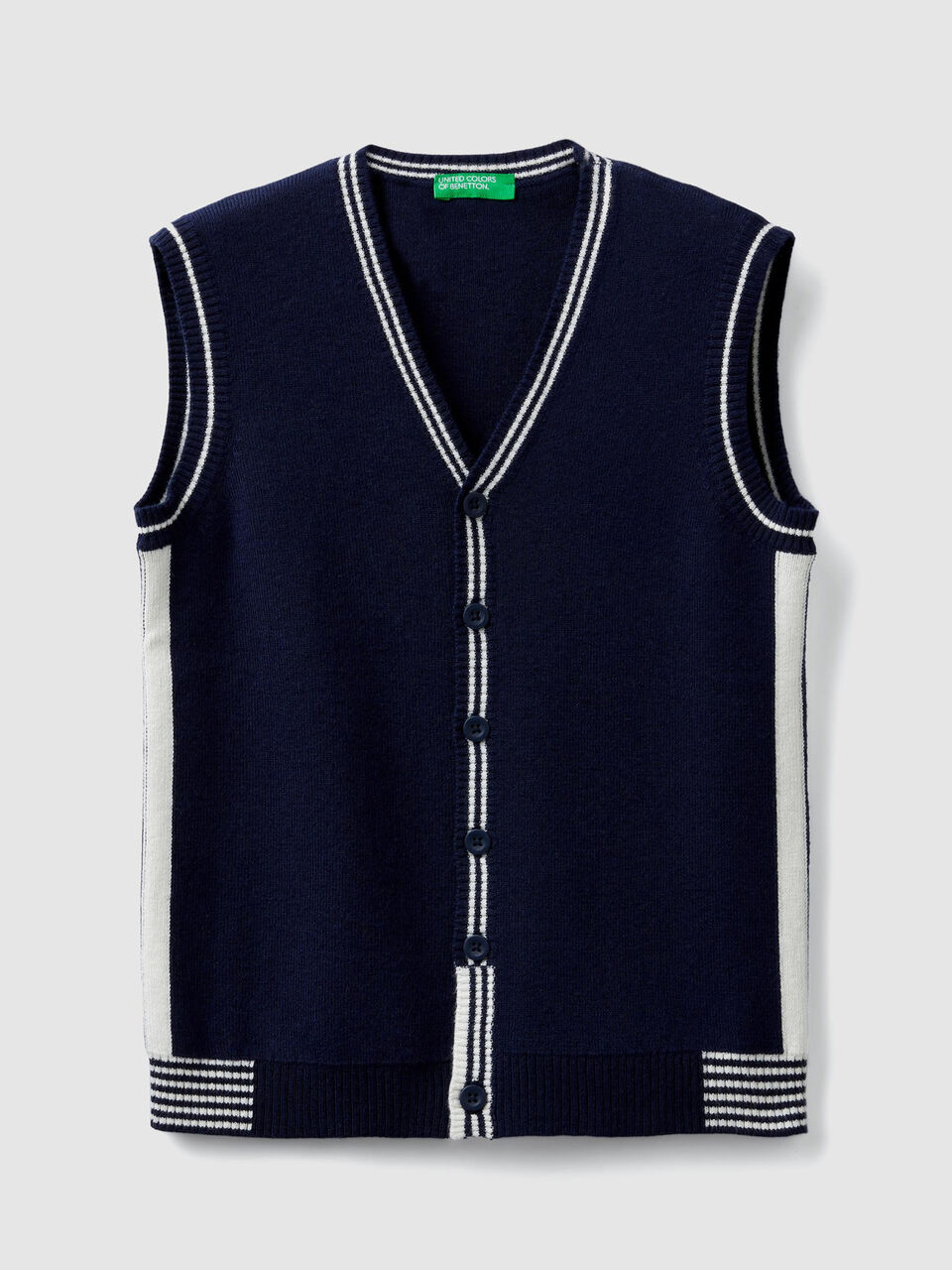 Knit V-neck vest image number 1