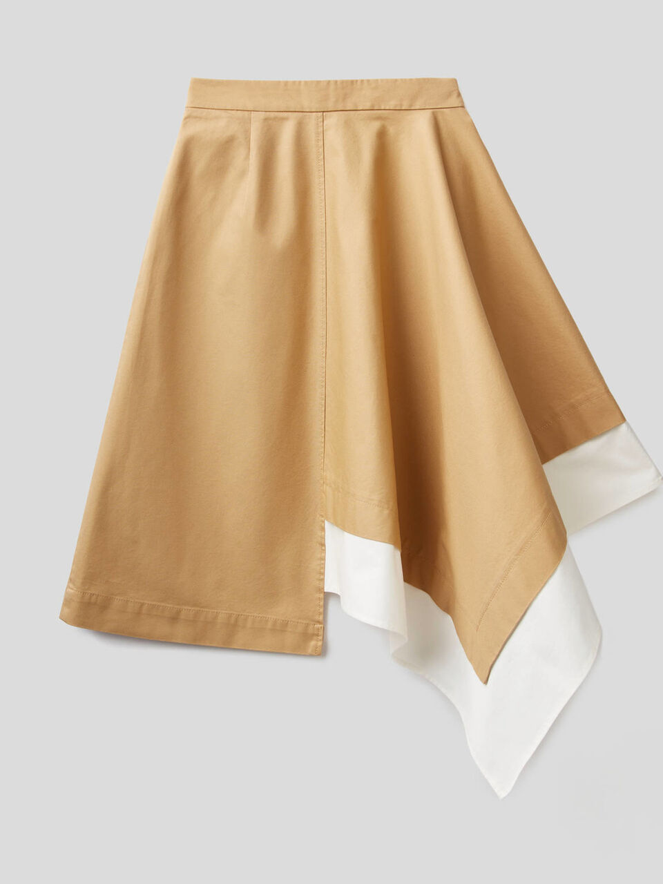 Asymmetrical skirt in pure cotton image number 2