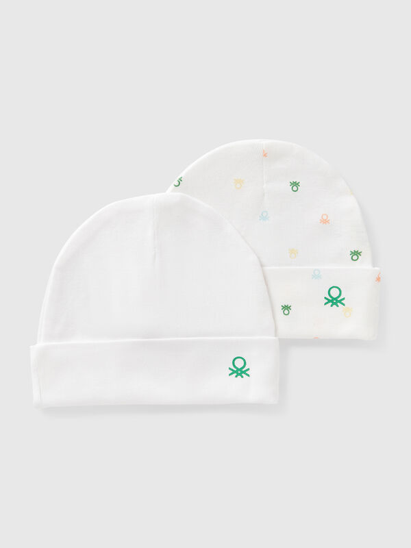 Two hats in cotton New Born (0-18 months)