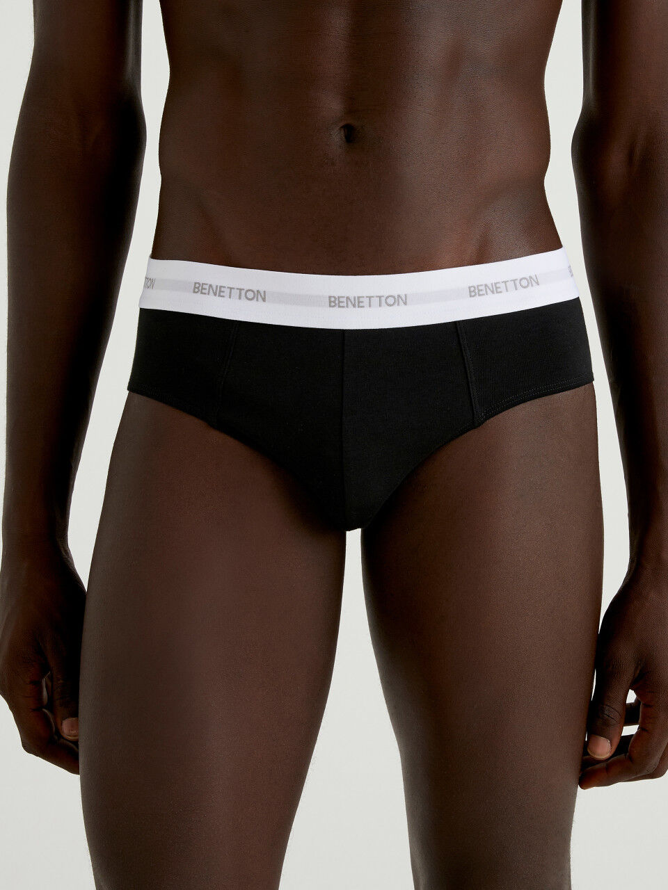 Black underwear in stretch organic cotton