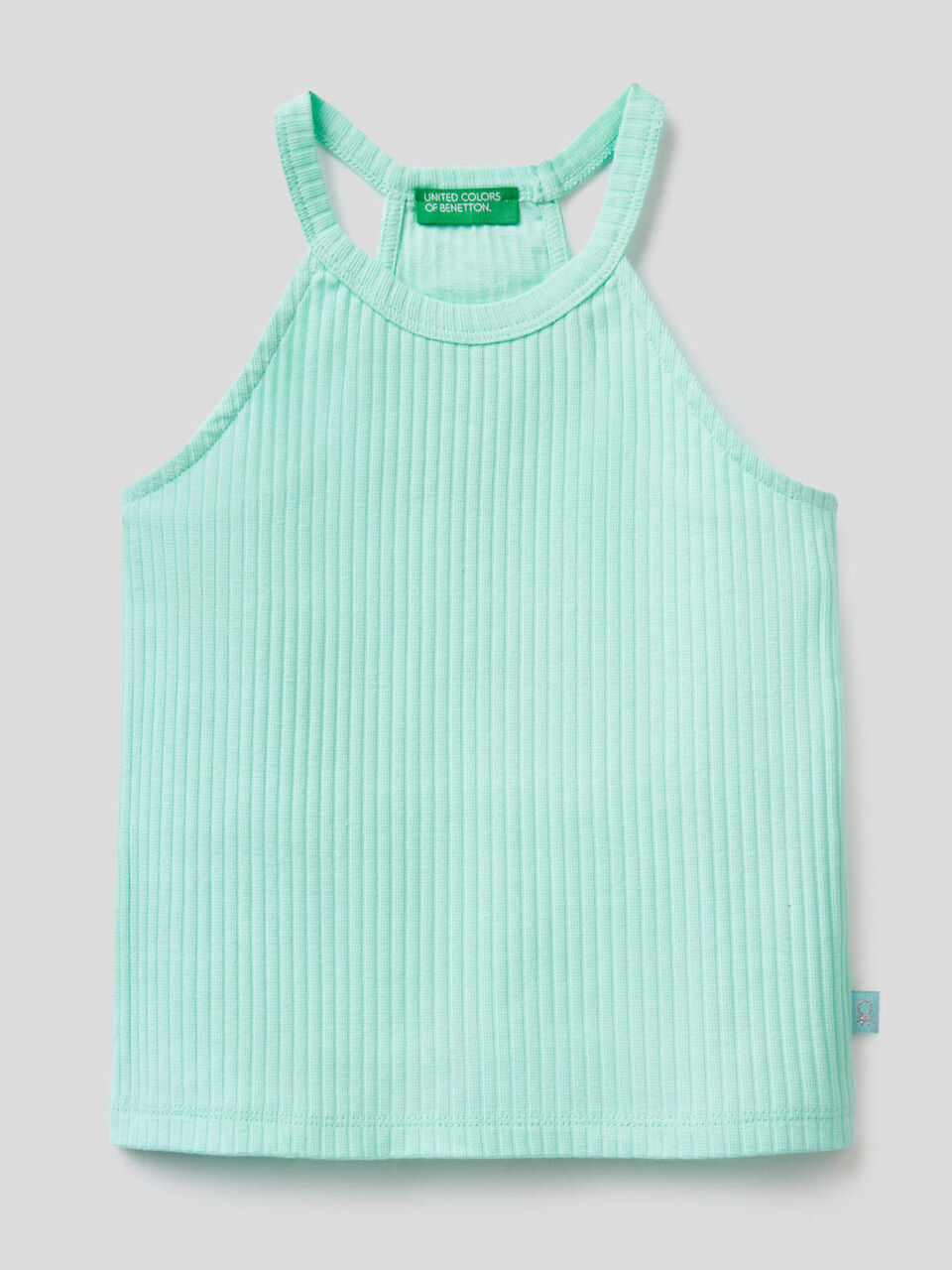 Sleeveless top in stretch cotton image number null