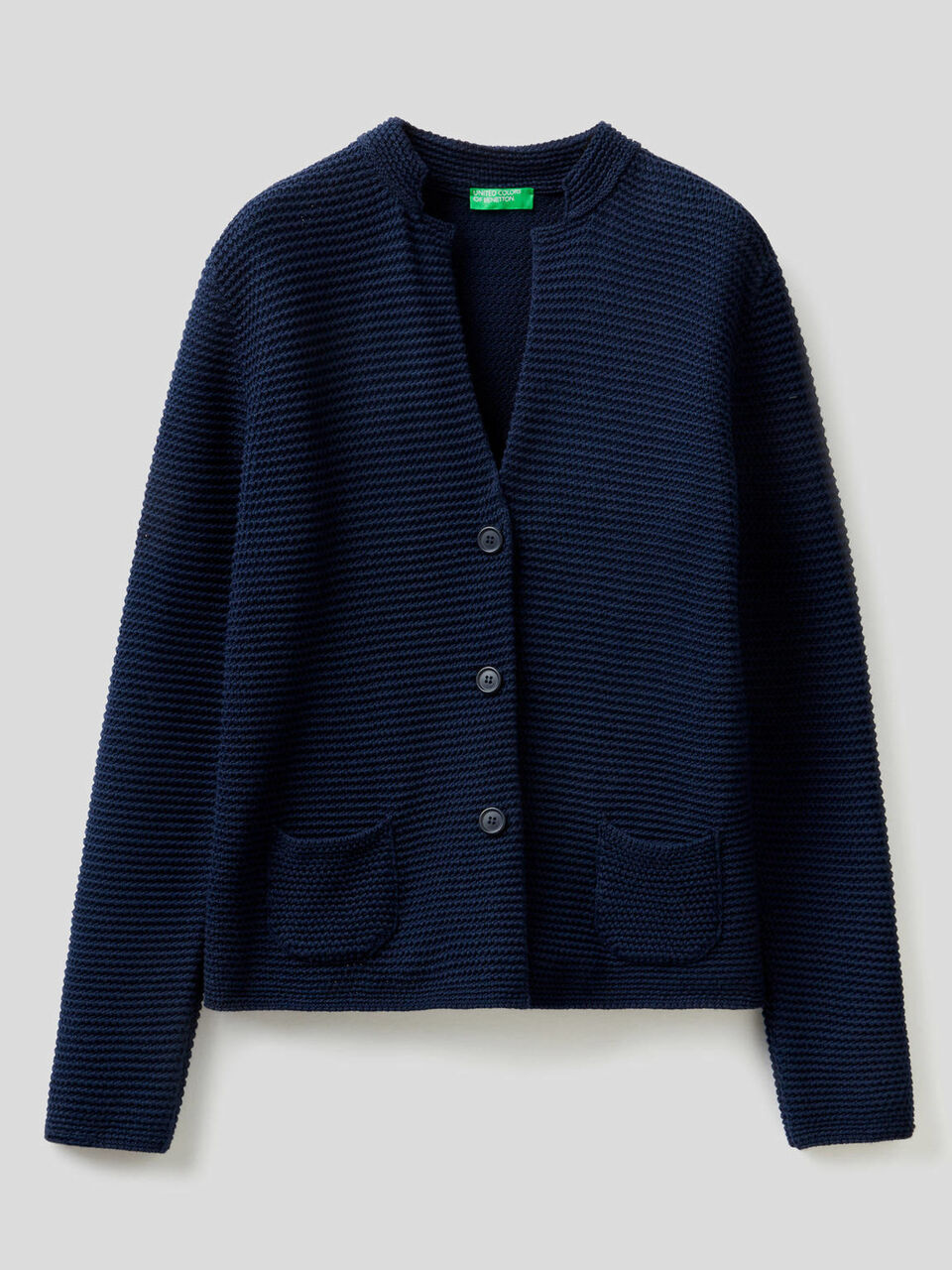 100% cotton knit jacket image number 1