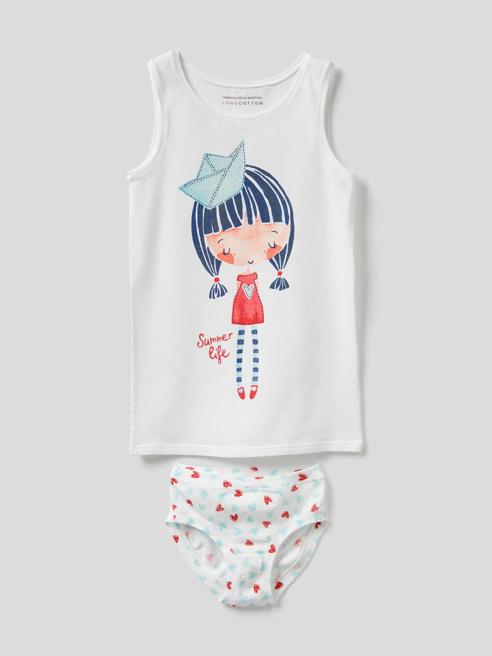Printed tank top and underwear image number 1