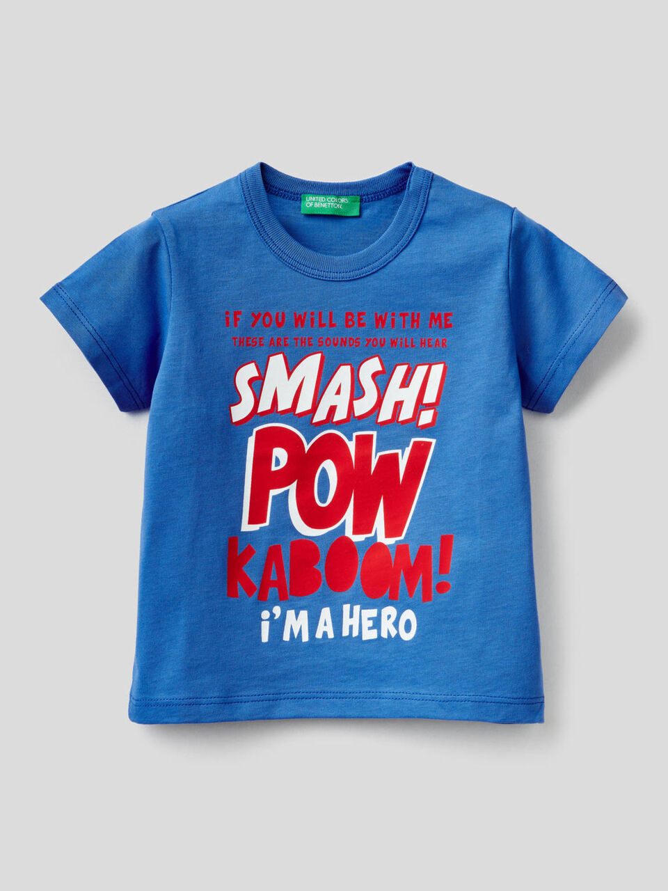 100% cotton t-shirt with maxi print image number 1