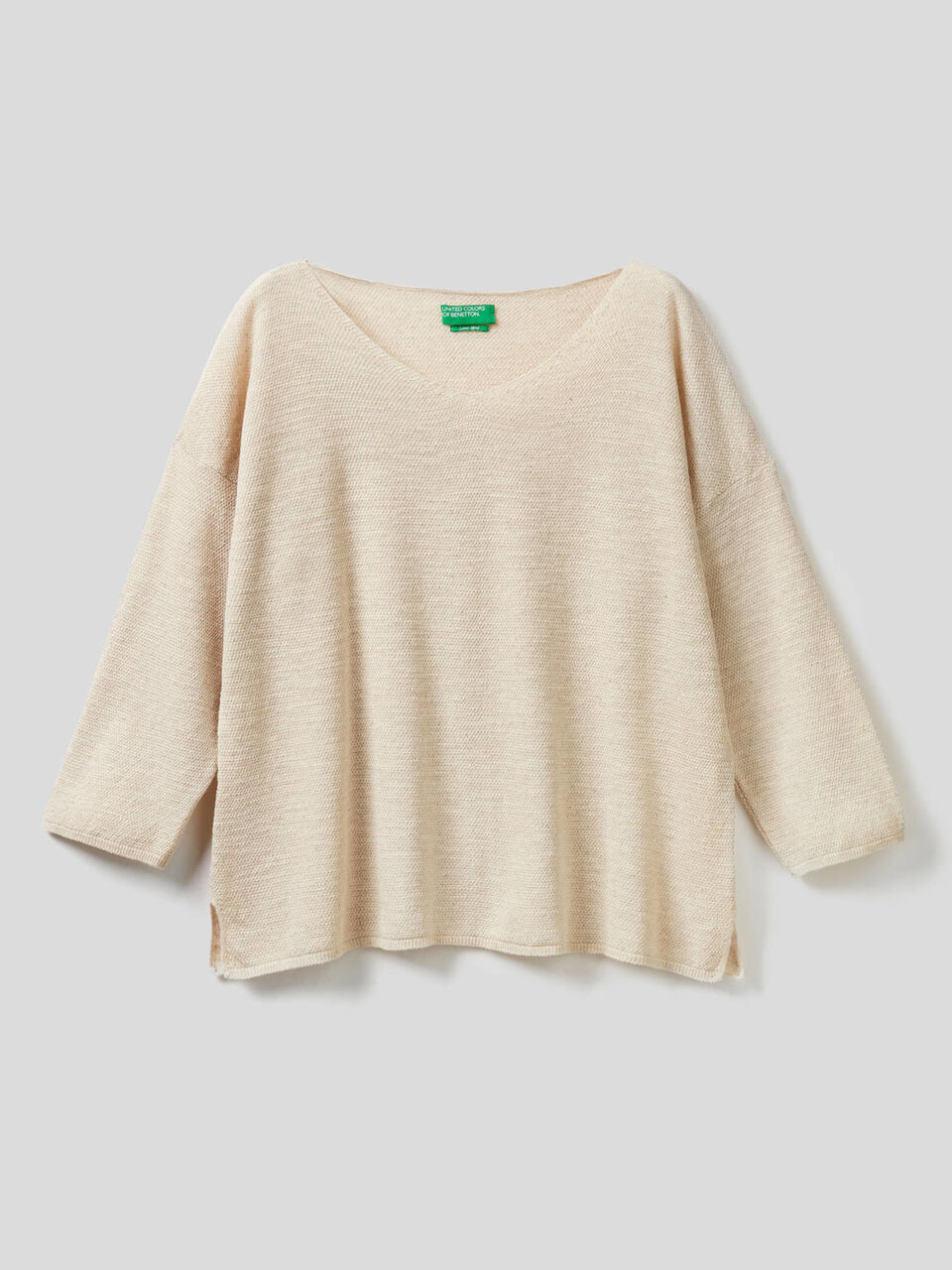 Sweater with 3/4 sleeves image number null