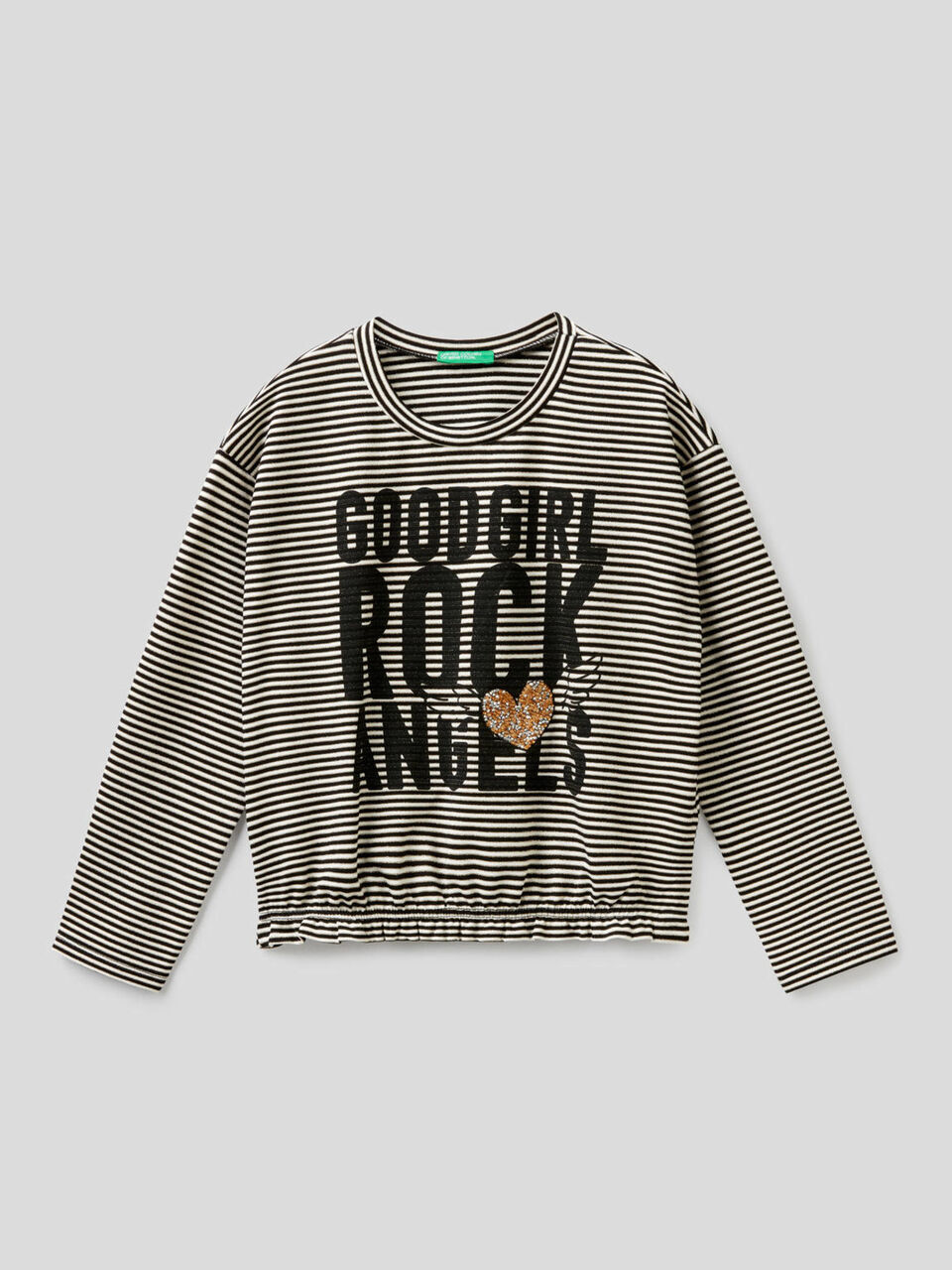 Cropped striped t-shirt image number 1