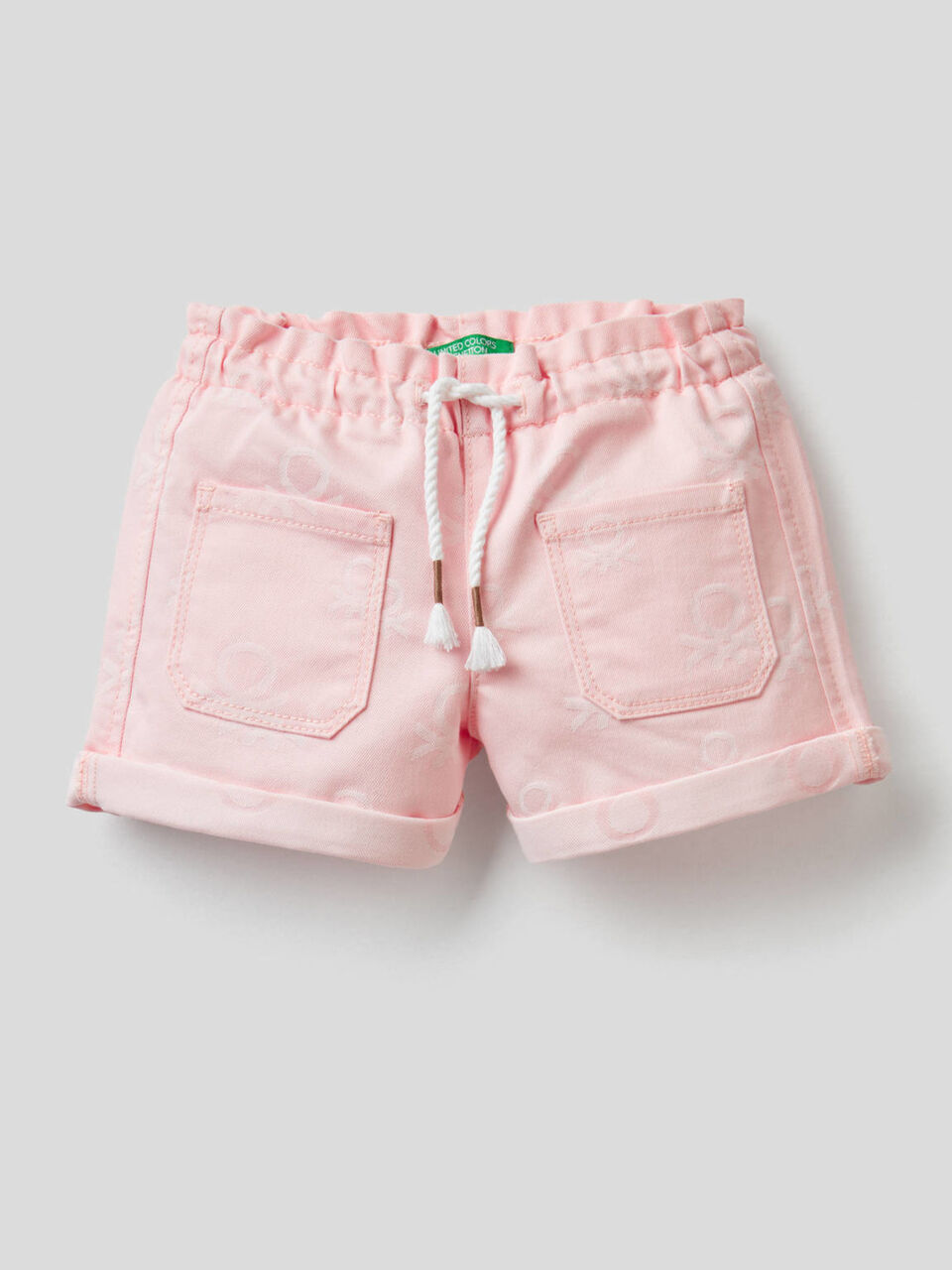 Shorts in logoed denim image number 1