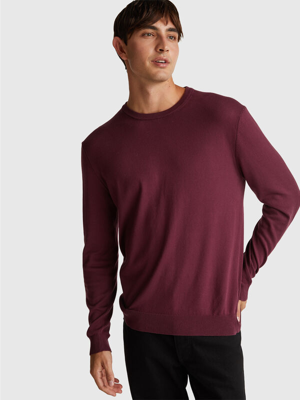 100% cotton crew neck top Men