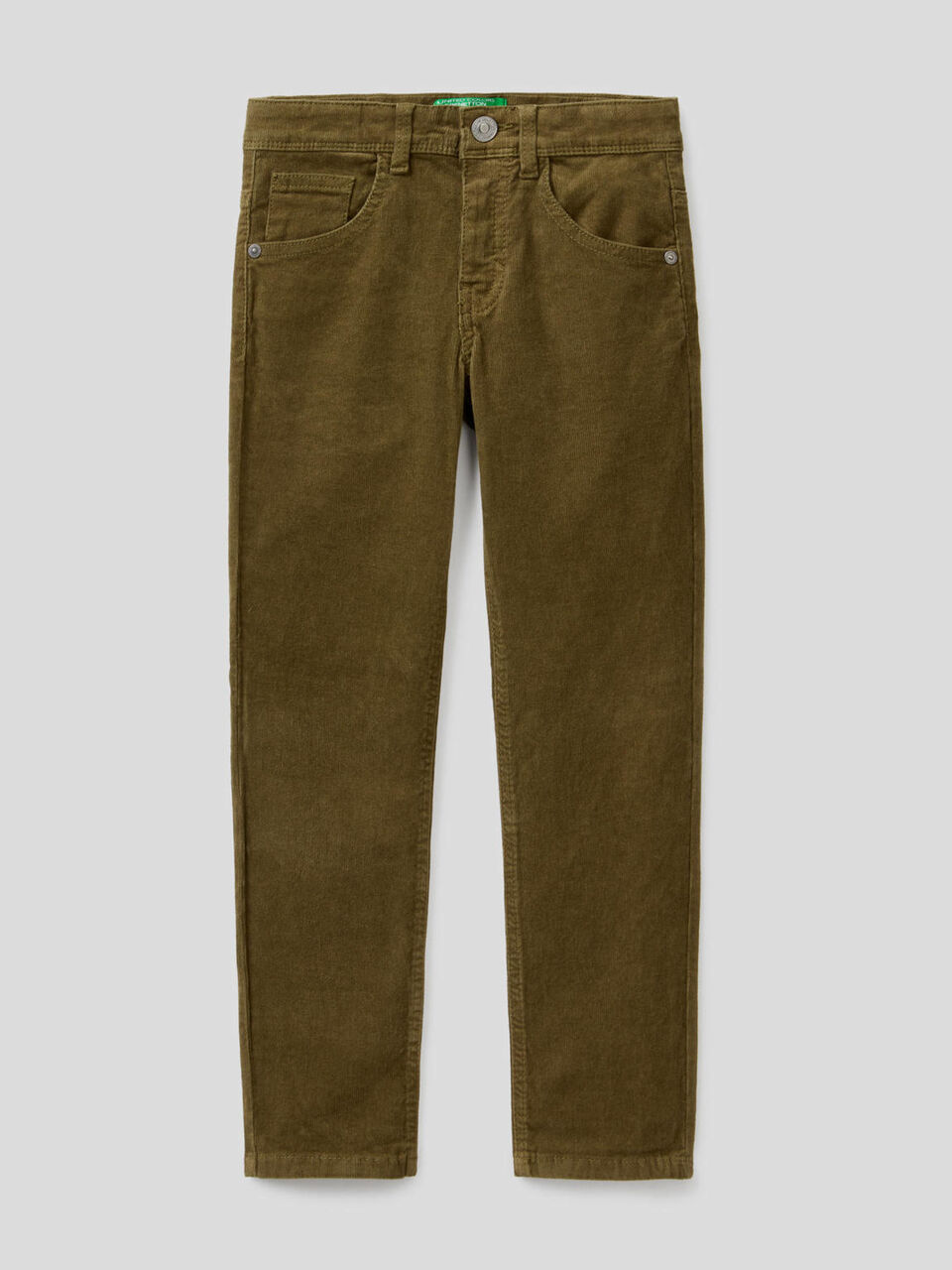 Slim fit stretch velvet trousers image number 1