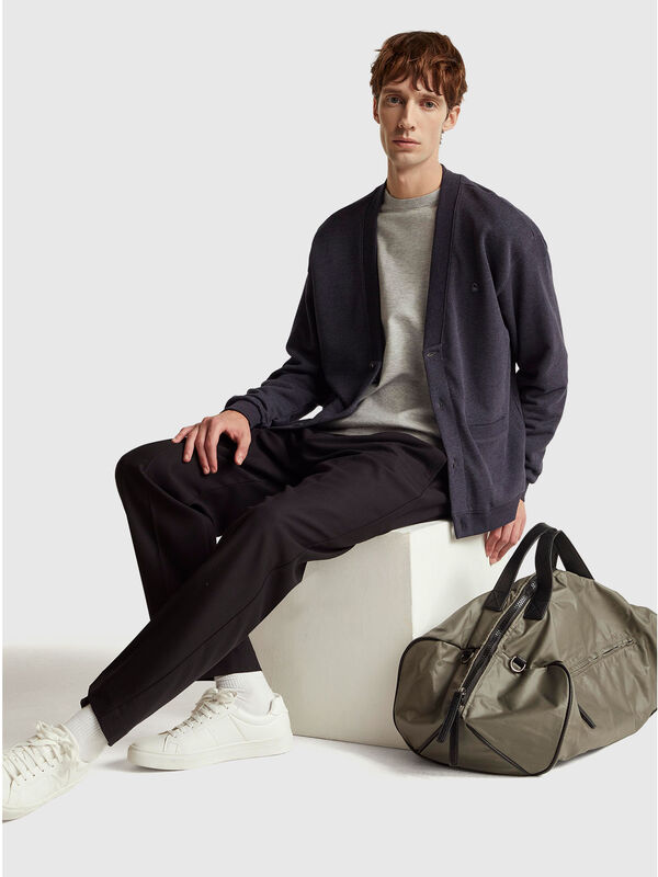 Relaxed fit sweat cardigan Men