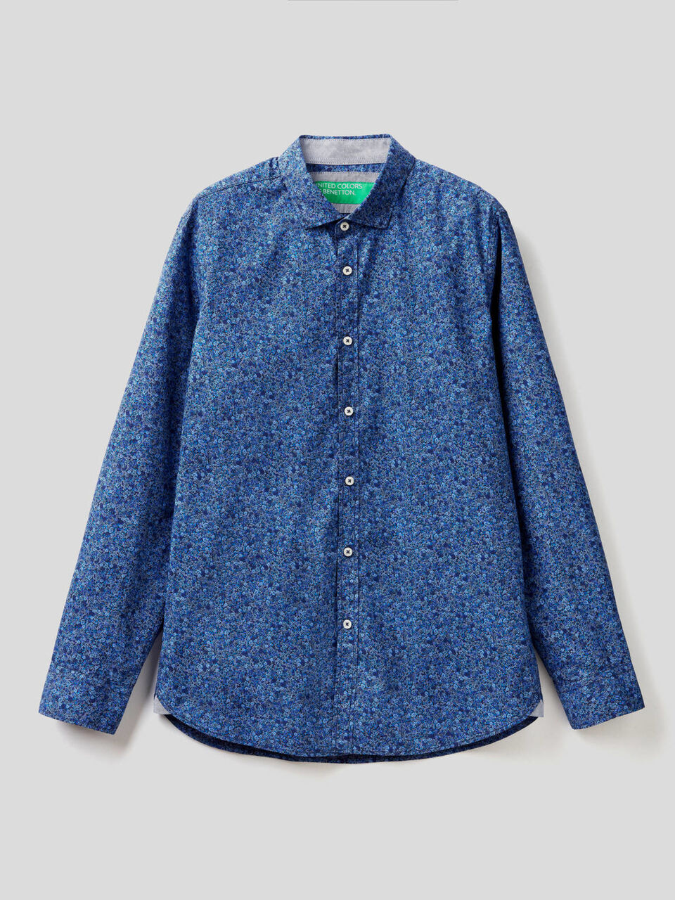 Patterned print slim fit shirt image number 1