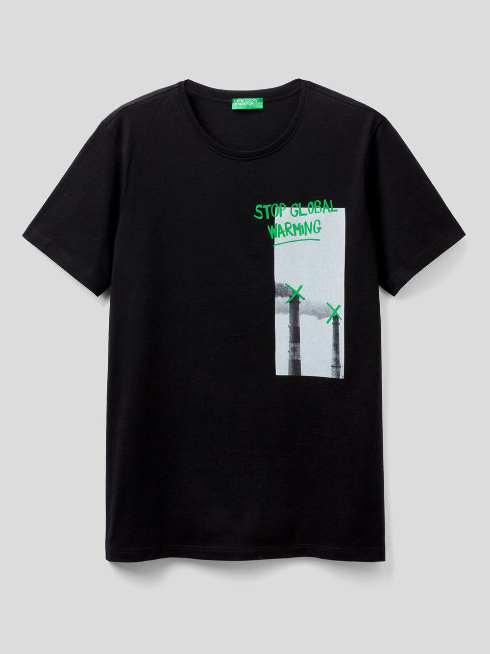 100% cotton t-shirt with slogan Men image number 1