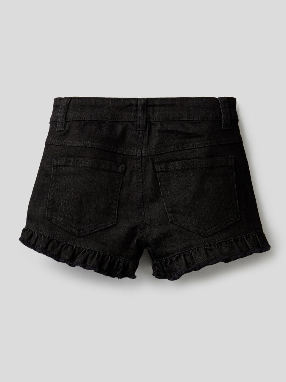 Solid color shorts with rouche image number 2