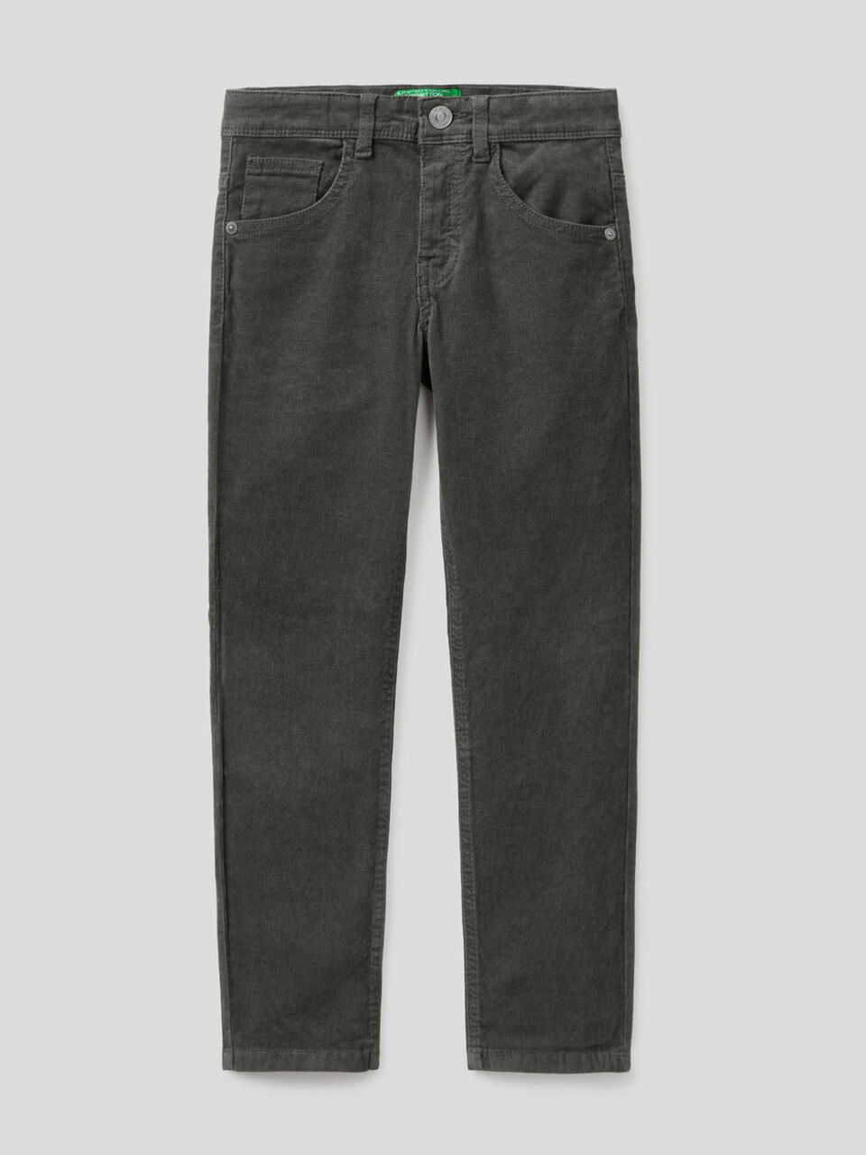 Slim fit stretch velvet trousers image number 1