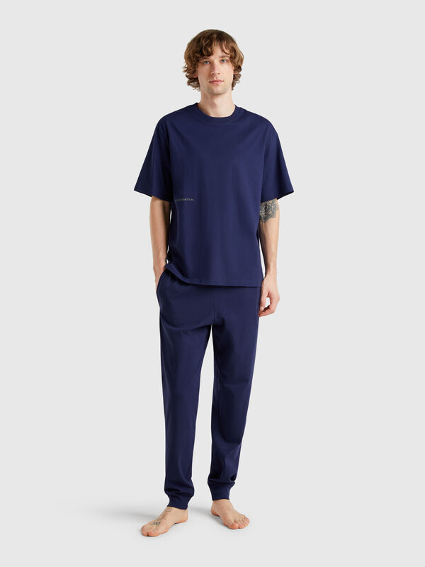 Trousers with elastic logo Men