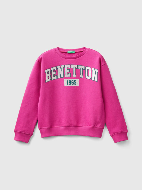 100% cotton sweatshirt with glittery logo Junior Girl