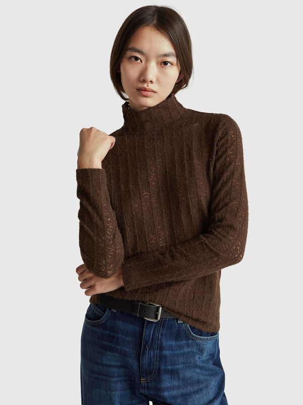 Slim fit lace blouse Women