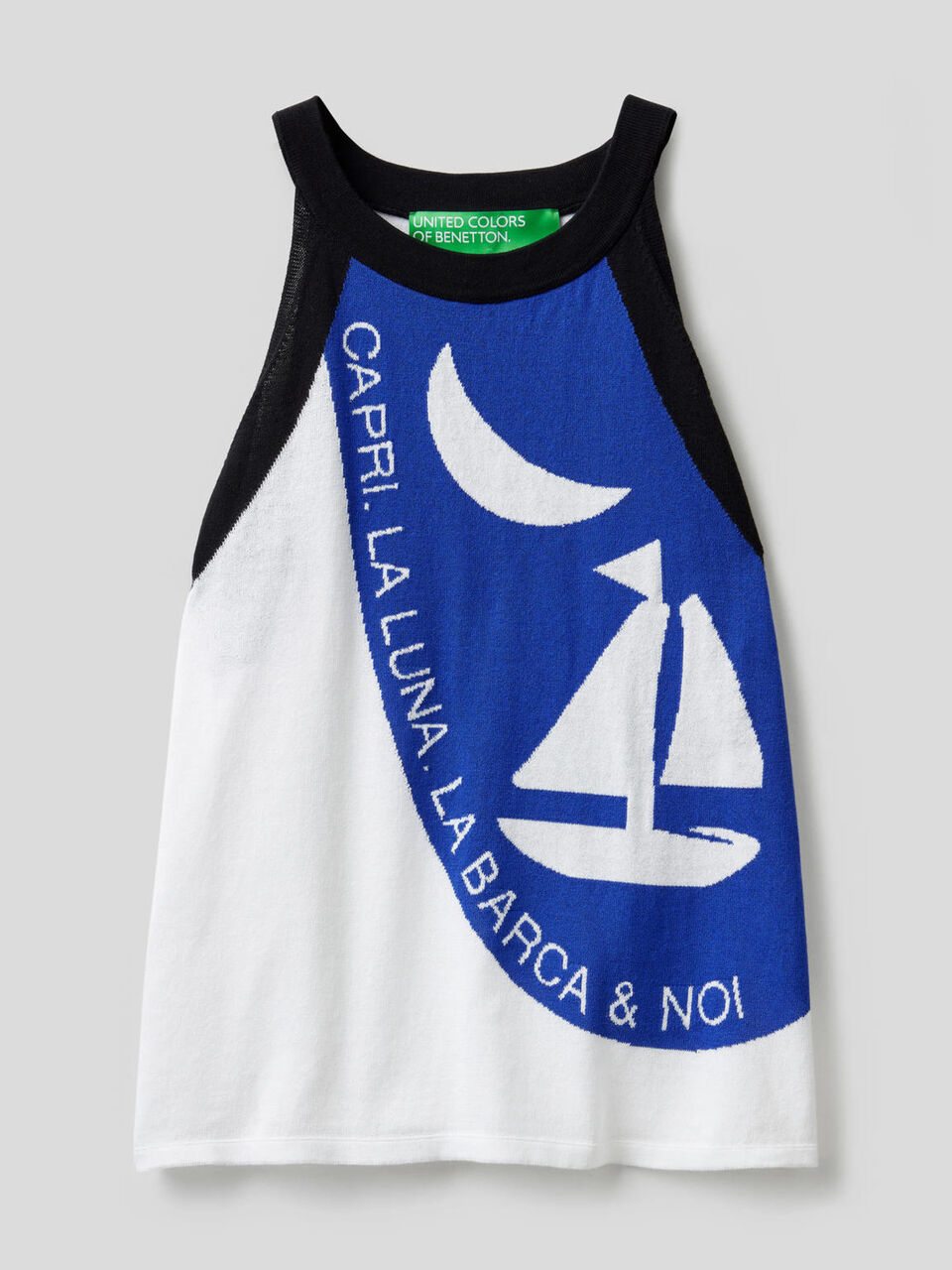 Tricot top in pure cotton image number 1