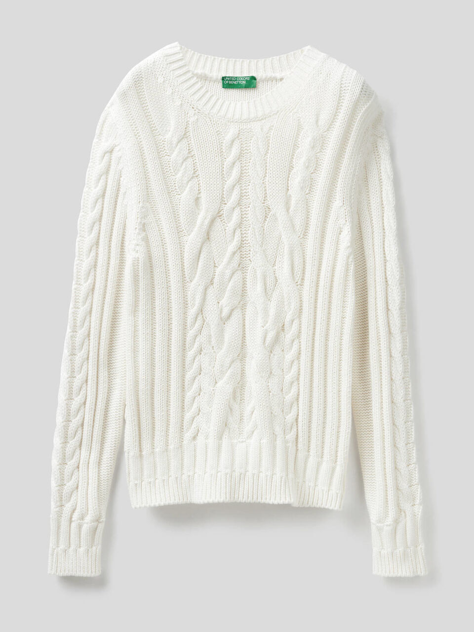 Knit sweater in 100% cotton image number 1